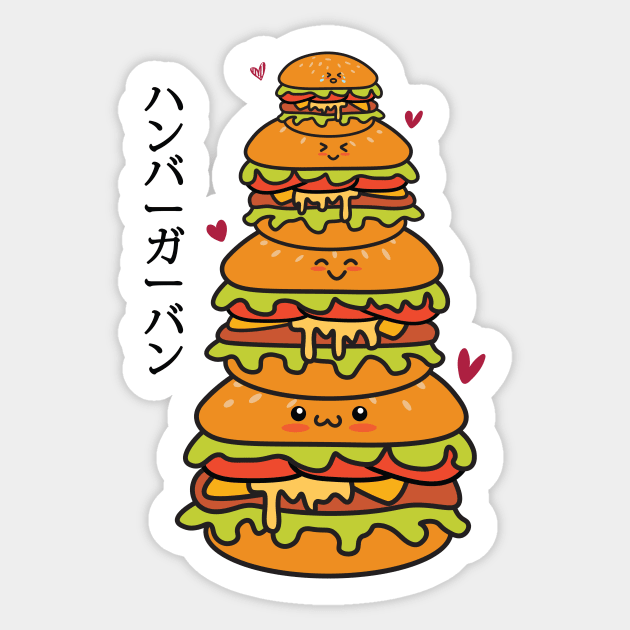 Hamburger Stack Sticker by nhatartist